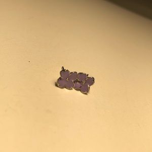 Purple flower earrings